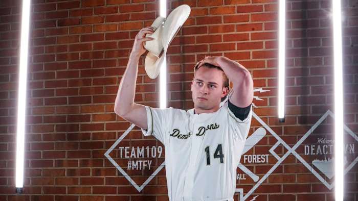 Closing pitcher Camden Minacci